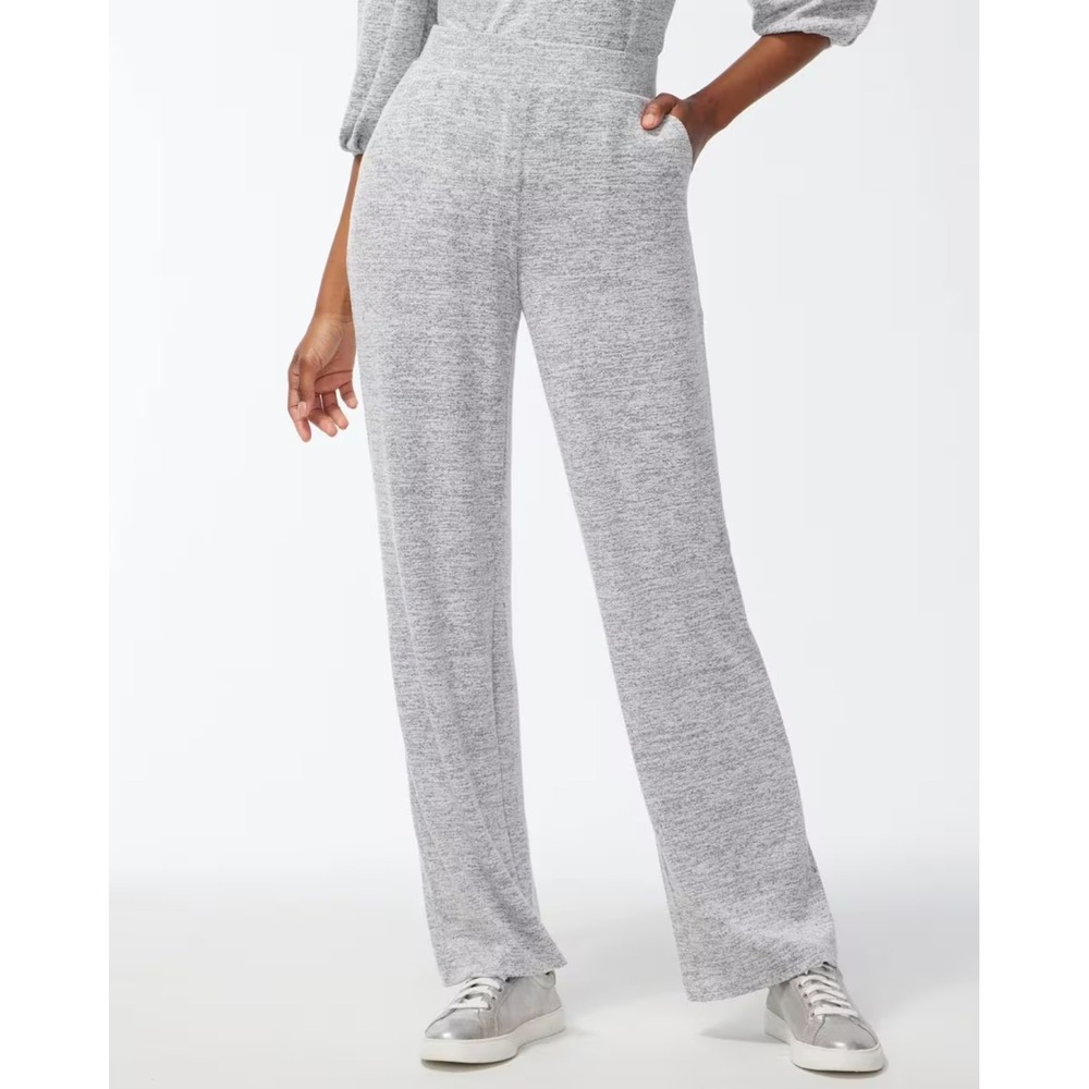 Chicos Zenergy Soft Essentials Pants Gray Size 3P XLP Petite Relaxed Jersey